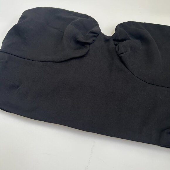 NWT Free People Strapless Crop Top Black M Bustier Corset Going Out Party - Picture 3 of 10